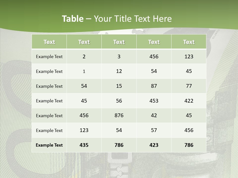 Economics Euro Bill Cash PowerPoint Template