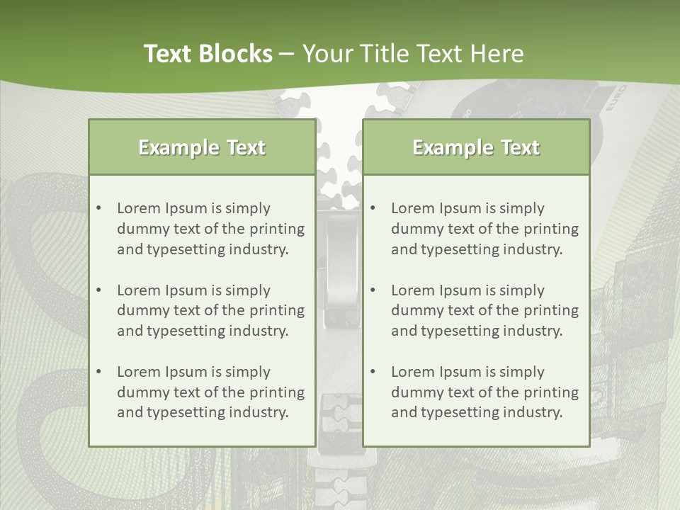 Economics Euro Bill Cash PowerPoint Template