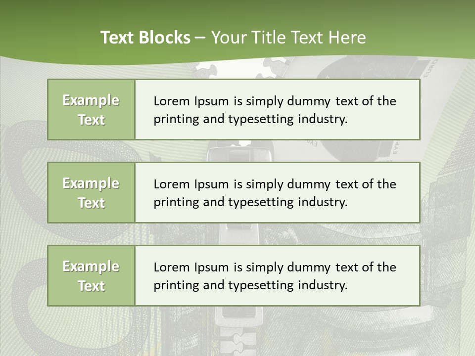 Economics Euro Bill Cash PowerPoint Template