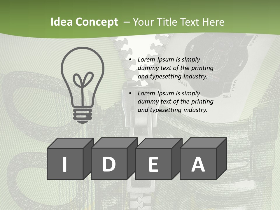 Economics Euro Bill Cash PowerPoint Template