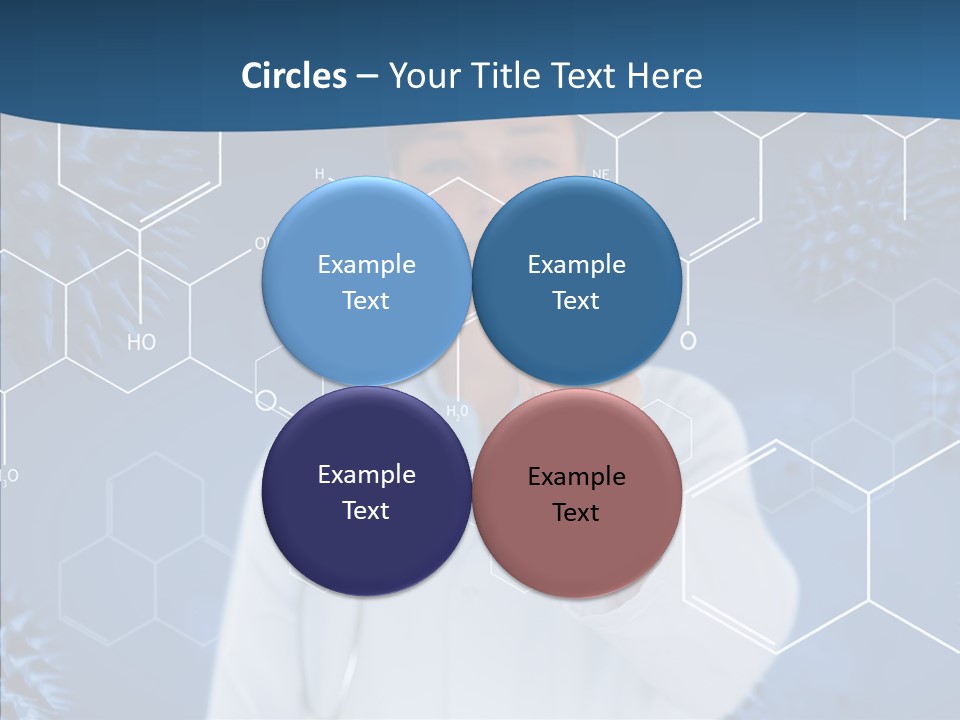 Pressing Blue Background Graphic PowerPoint Template