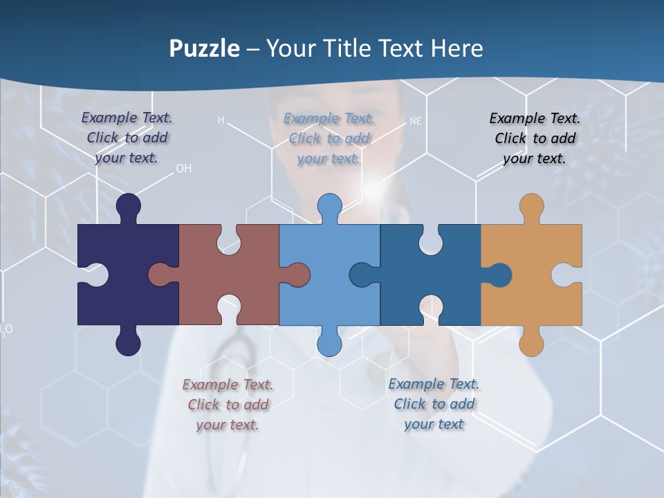 Pressing Blue Background Graphic PowerPoint Template