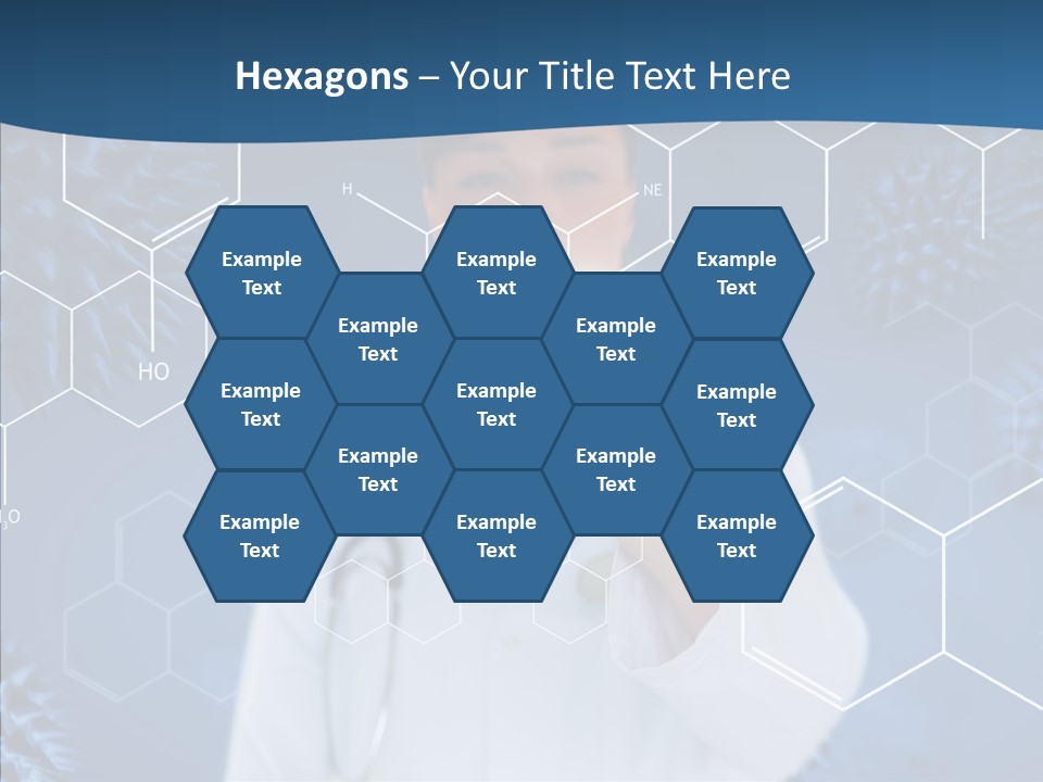 Pressing Blue Background Graphic PowerPoint Template