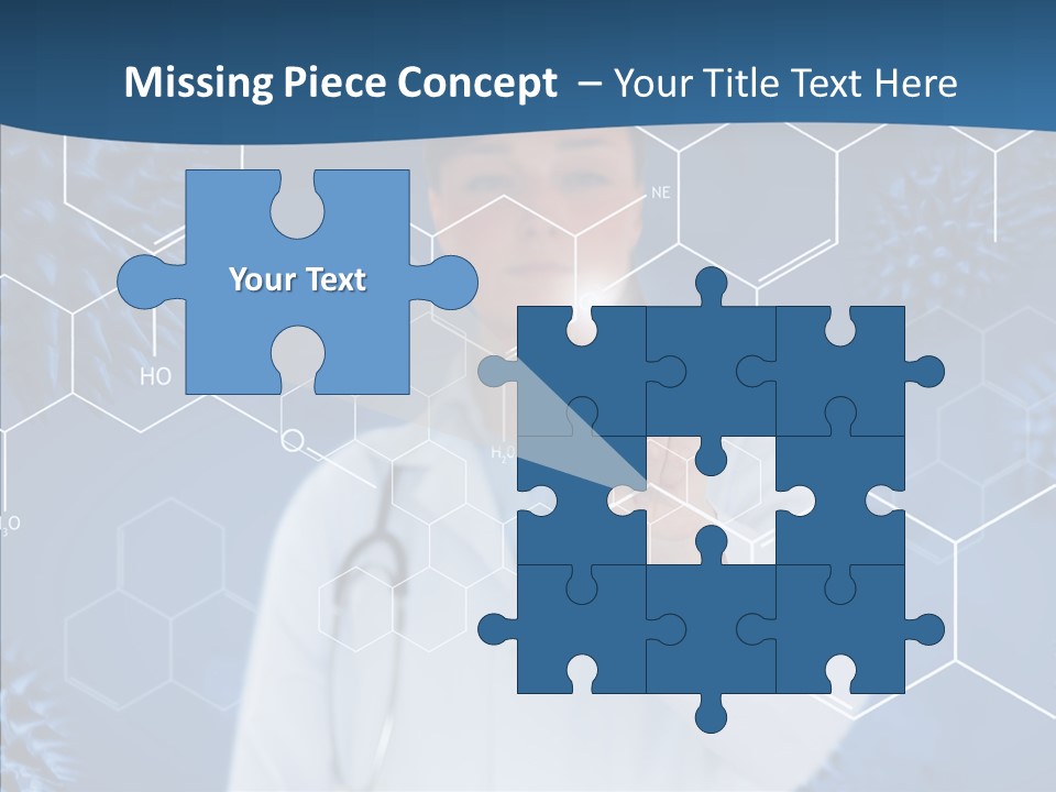 Pressing Blue Background Graphic PowerPoint Template