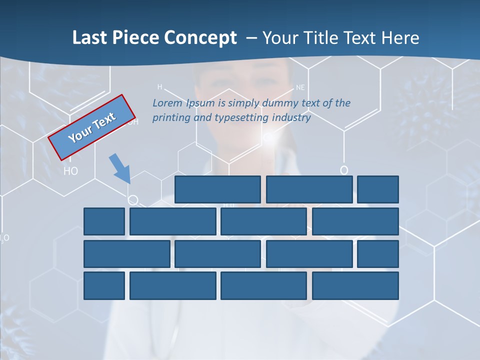 Pressing Blue Background Graphic PowerPoint Template