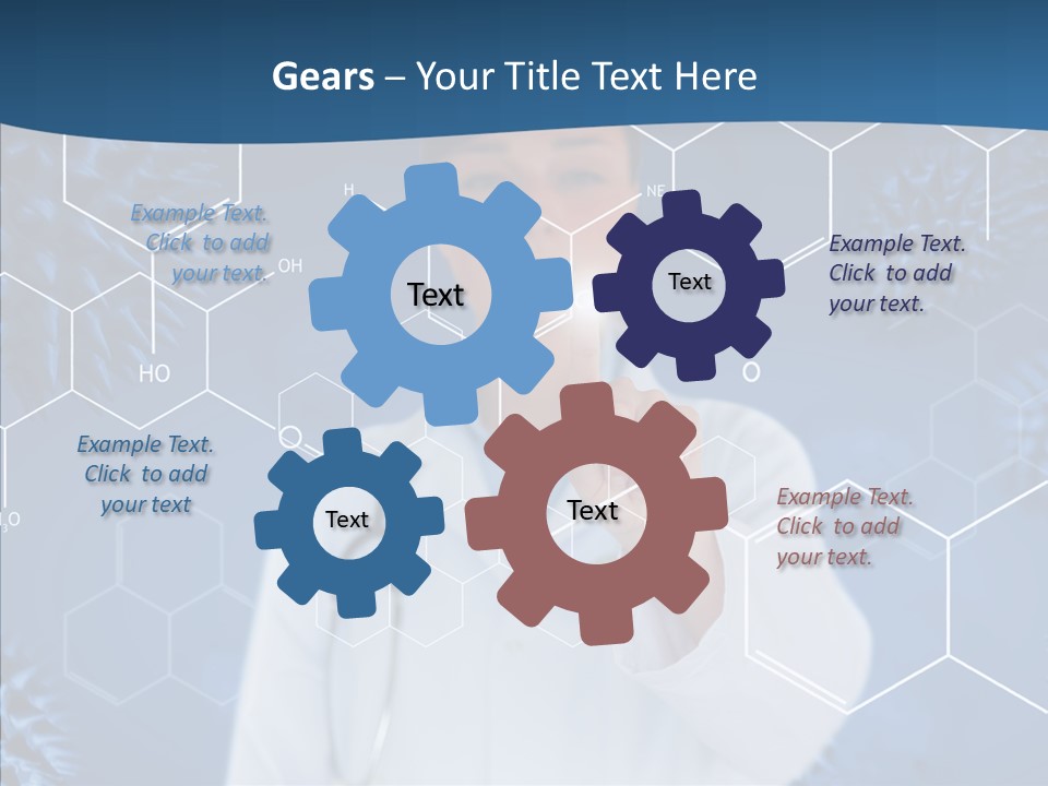 Pressing Blue Background Graphic PowerPoint Template