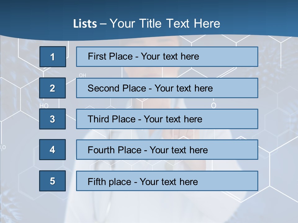 Pressing Blue Background Graphic PowerPoint Template