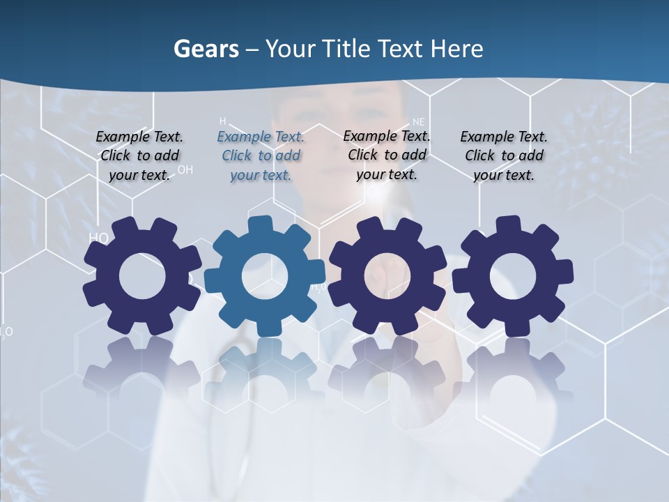Pressing Blue Background Graphic PowerPoint Template