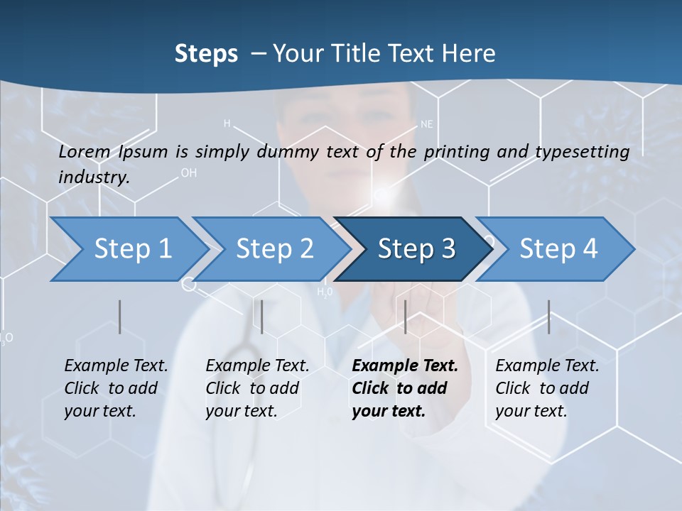 Pressing Blue Background Graphic PowerPoint Template