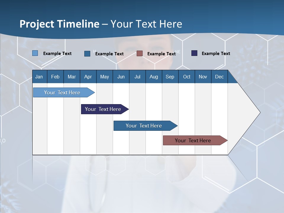 Pressing Blue Background Graphic PowerPoint Template