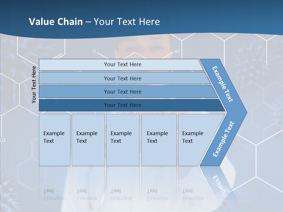 Pressing Blue Background Graphic PowerPoint Template