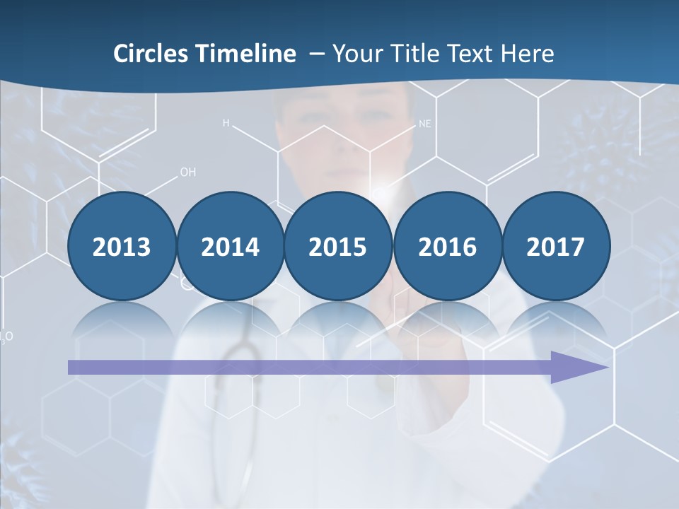 Pressing Blue Background Graphic PowerPoint Template