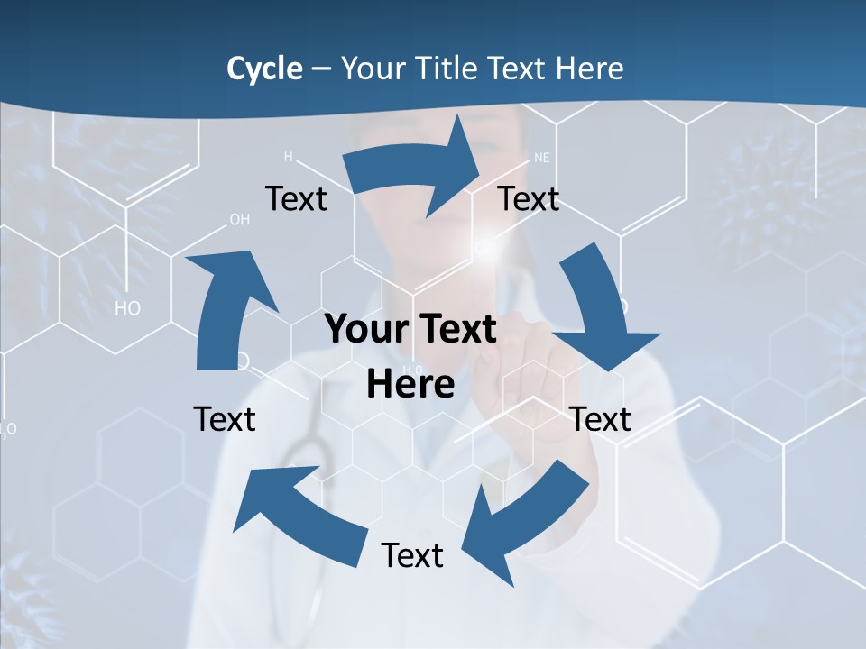 Pressing Blue Background Graphic PowerPoint Template