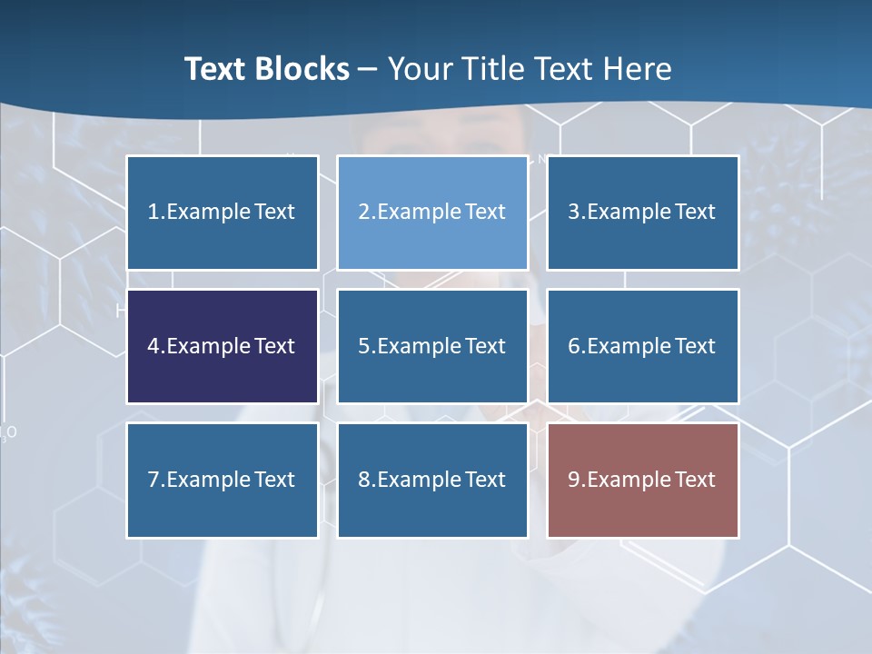 Pressing Blue Background Graphic PowerPoint Template