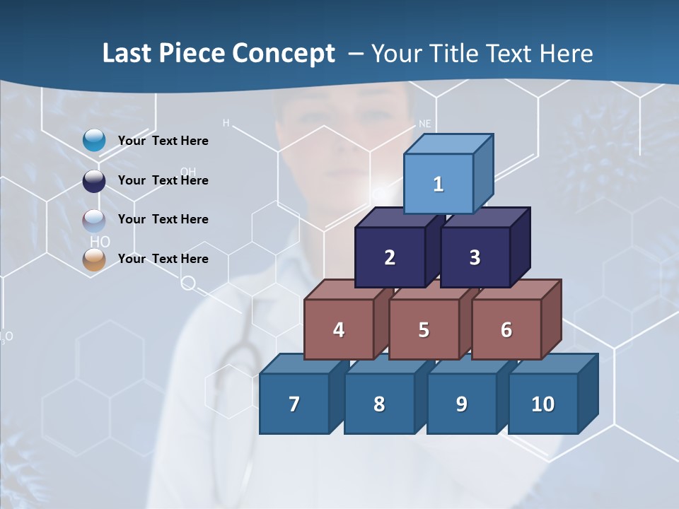 Pressing Blue Background Graphic PowerPoint Template