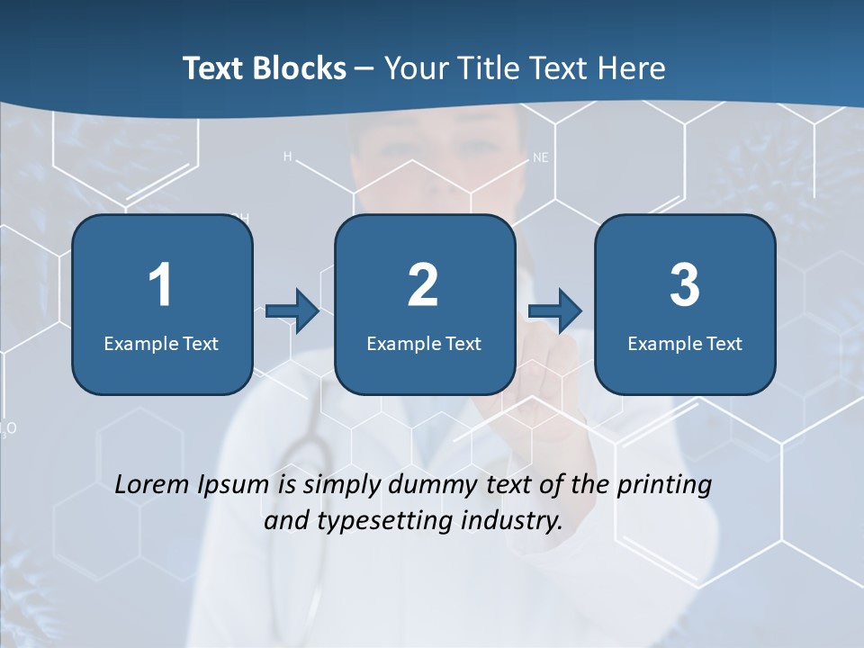Pressing Blue Background Graphic PowerPoint Template