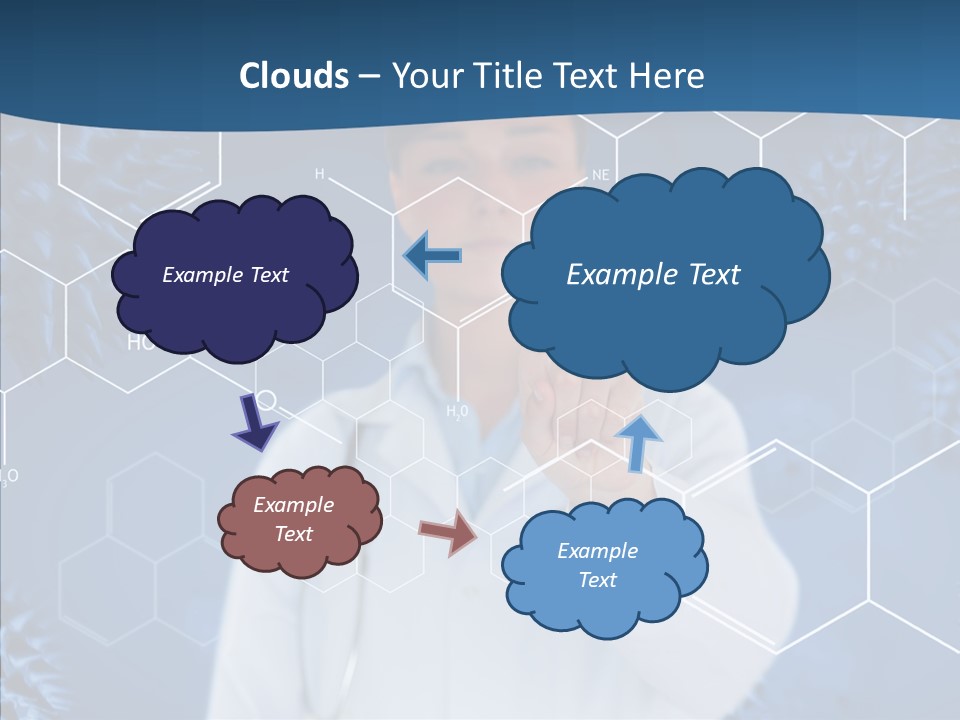 Pressing Blue Background Graphic PowerPoint Template