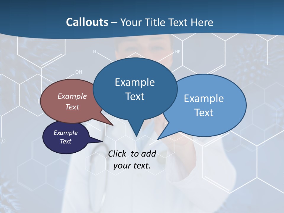 Pressing Blue Background Graphic PowerPoint Template