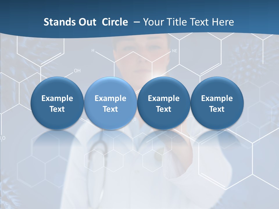 Pressing Blue Background Graphic PowerPoint Template