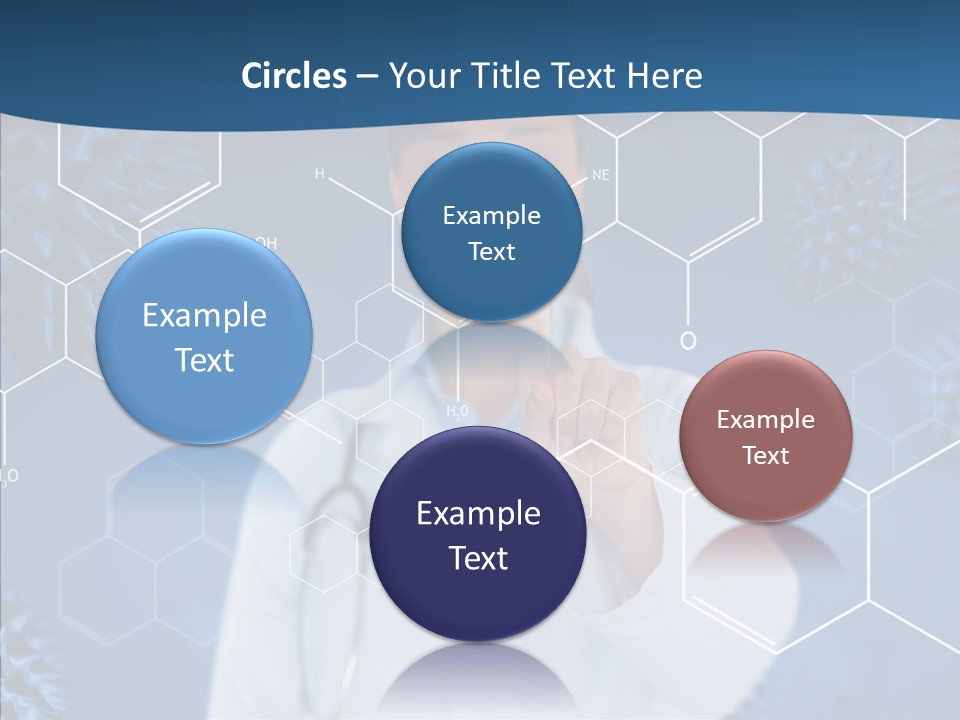 Pressing Blue Background Graphic PowerPoint Template