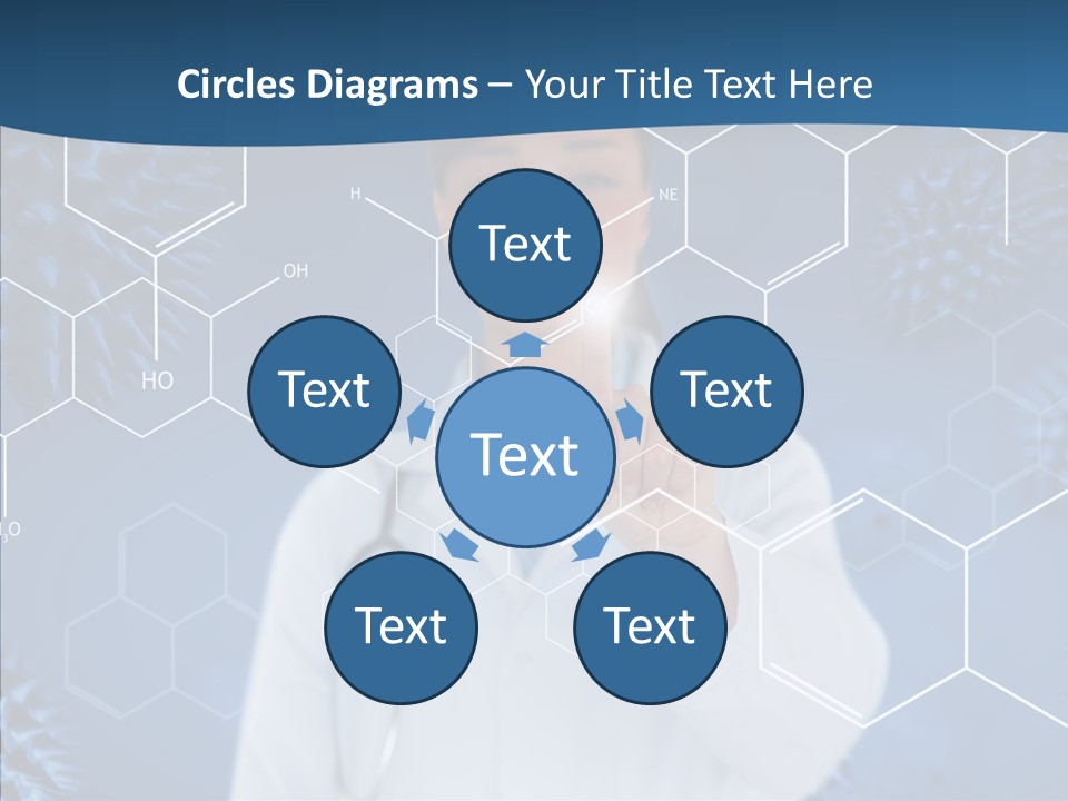 Pressing Blue Background Graphic PowerPoint Template