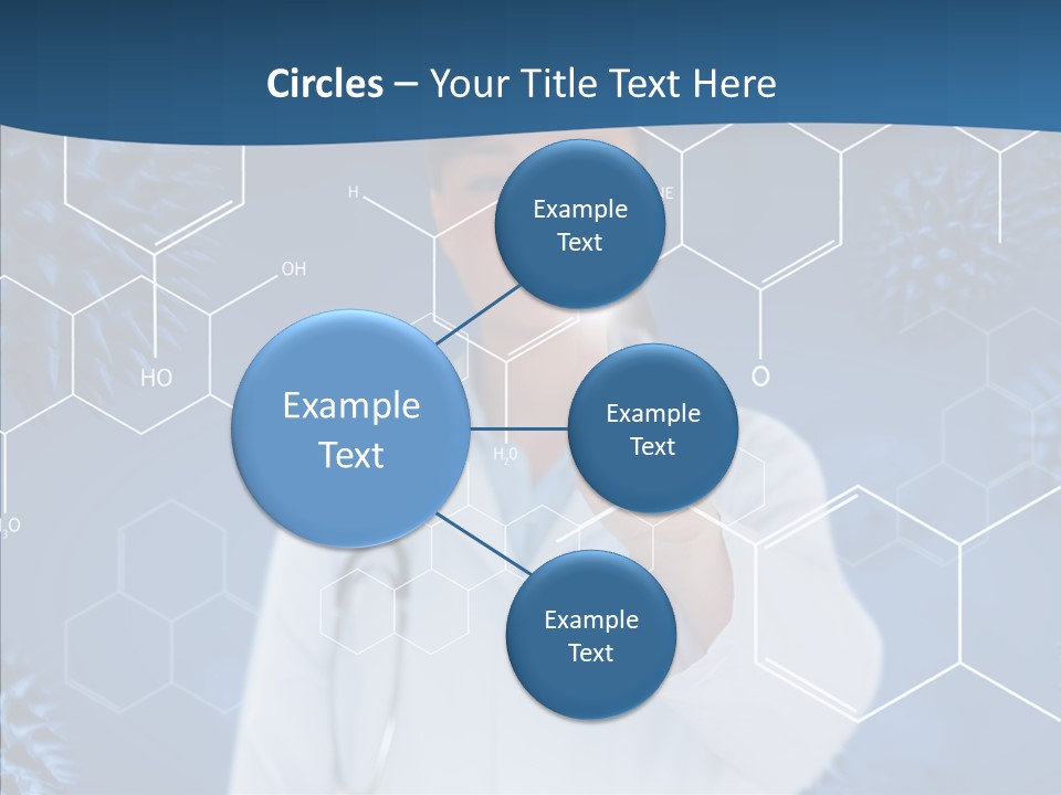 Pressing Blue Background Graphic PowerPoint Template