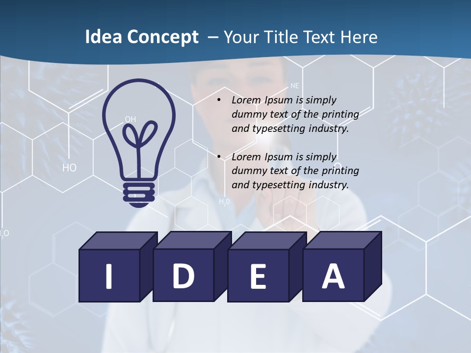 Pressing Blue Background Graphic PowerPoint Template