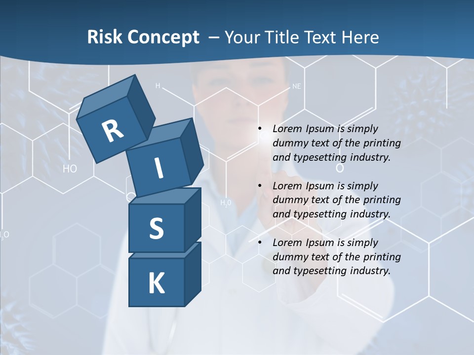 Pressing Blue Background Graphic PowerPoint Template