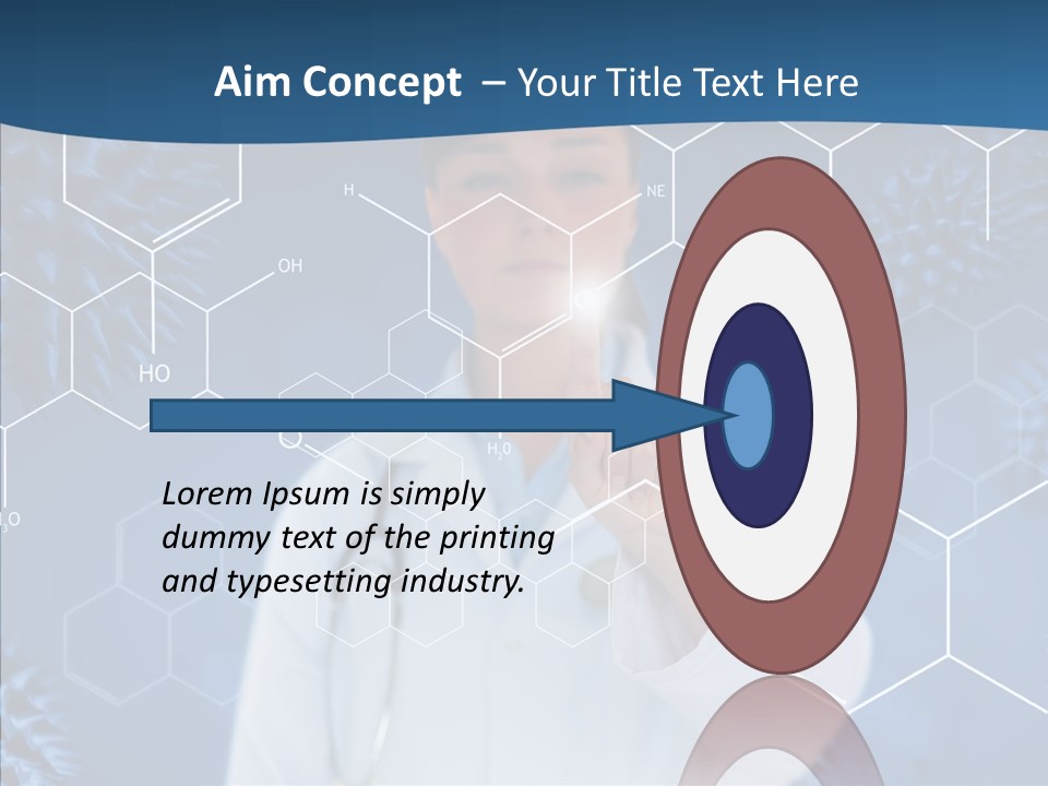 Pressing Blue Background Graphic PowerPoint Template