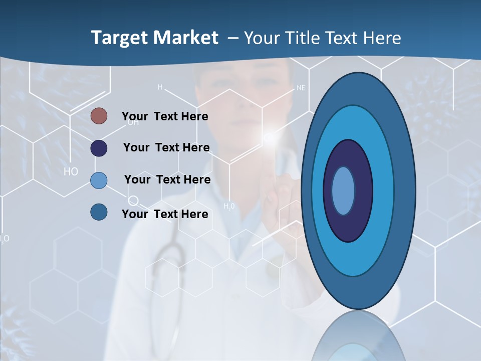 Pressing Blue Background Graphic PowerPoint Template