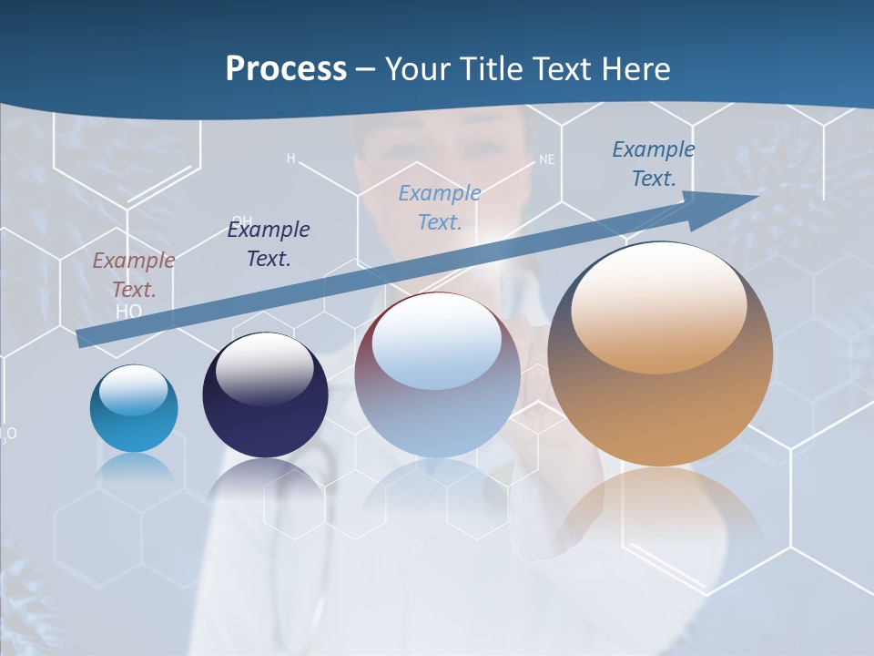 Pressing Blue Background Graphic PowerPoint Template