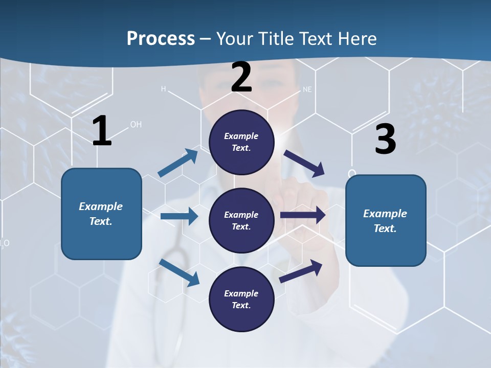 Pressing Blue Background Graphic PowerPoint Template