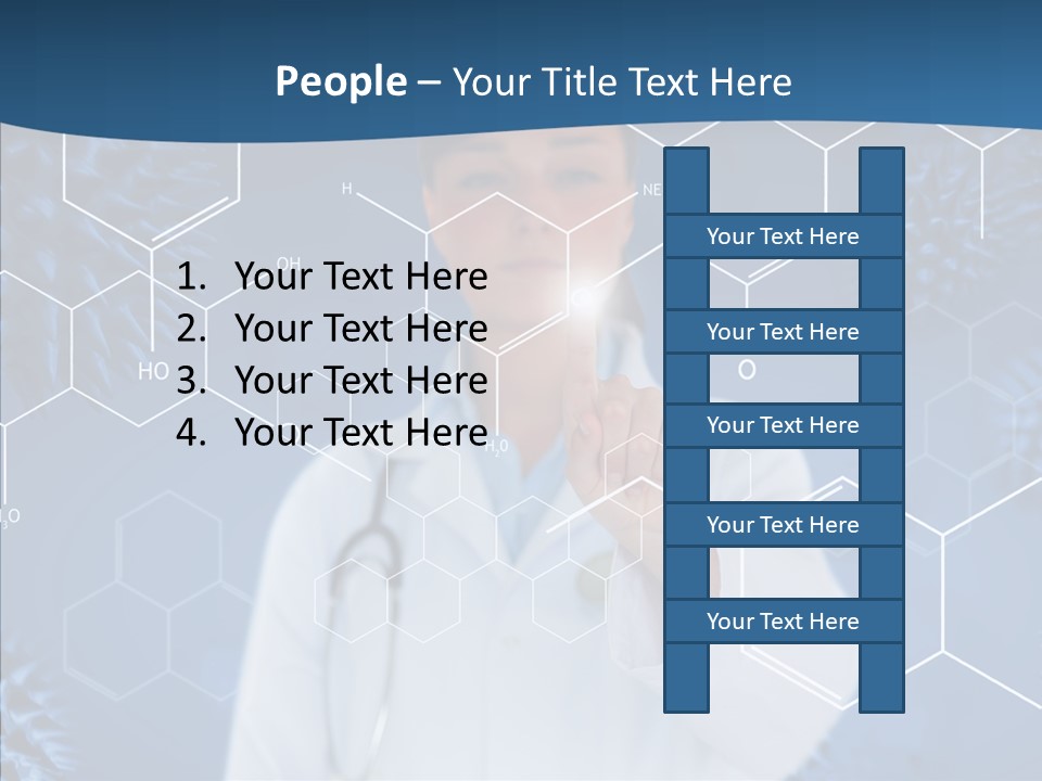 Pressing Blue Background Graphic PowerPoint Template