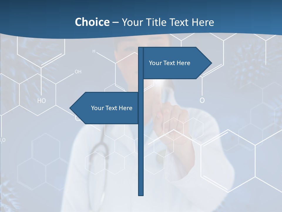 Pressing Blue Background Graphic PowerPoint Template