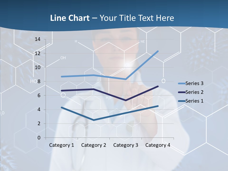 Pressing Blue Background Graphic PowerPoint Template