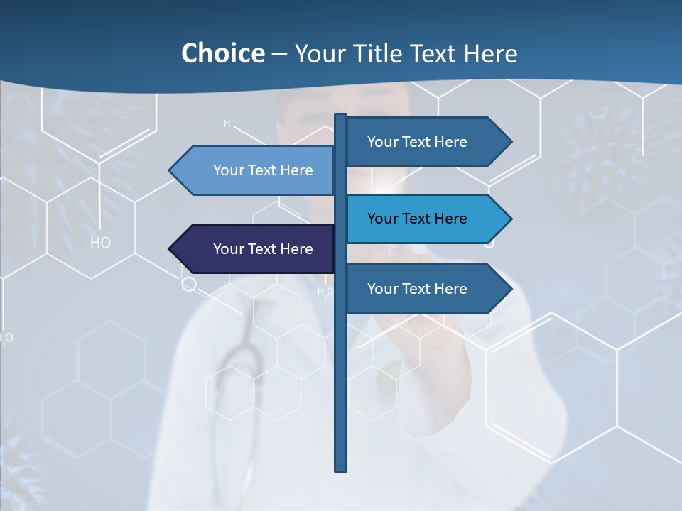 Pressing Blue Background Graphic PowerPoint Template