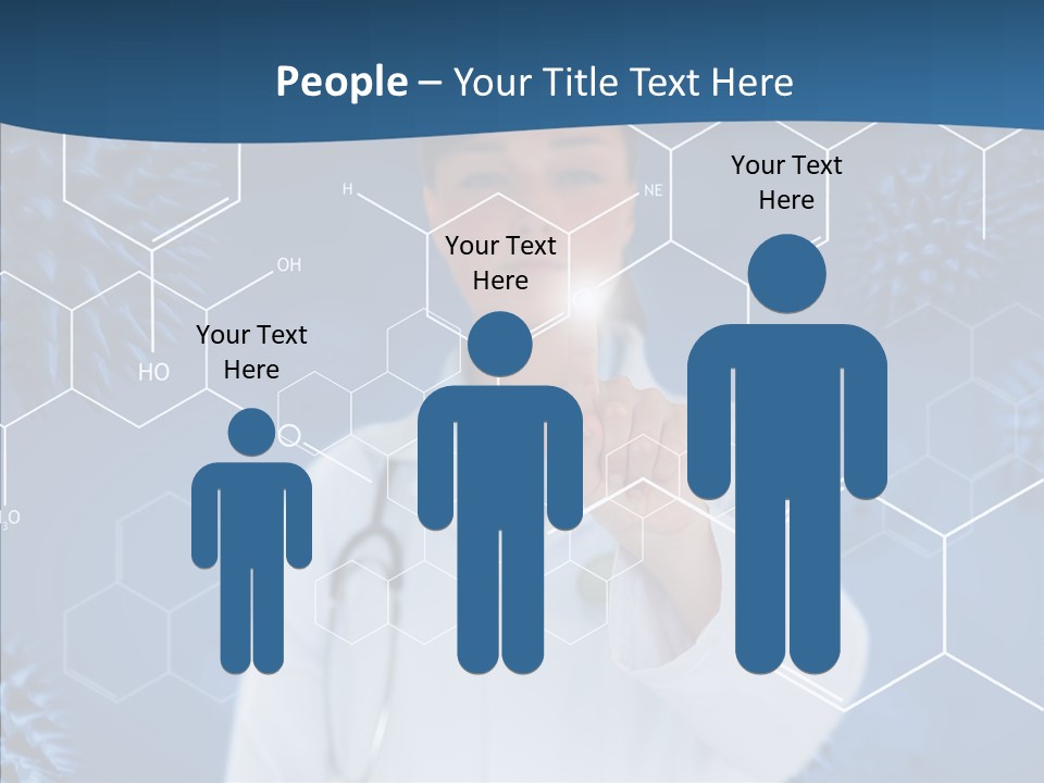 Pressing Blue Background Graphic PowerPoint Template