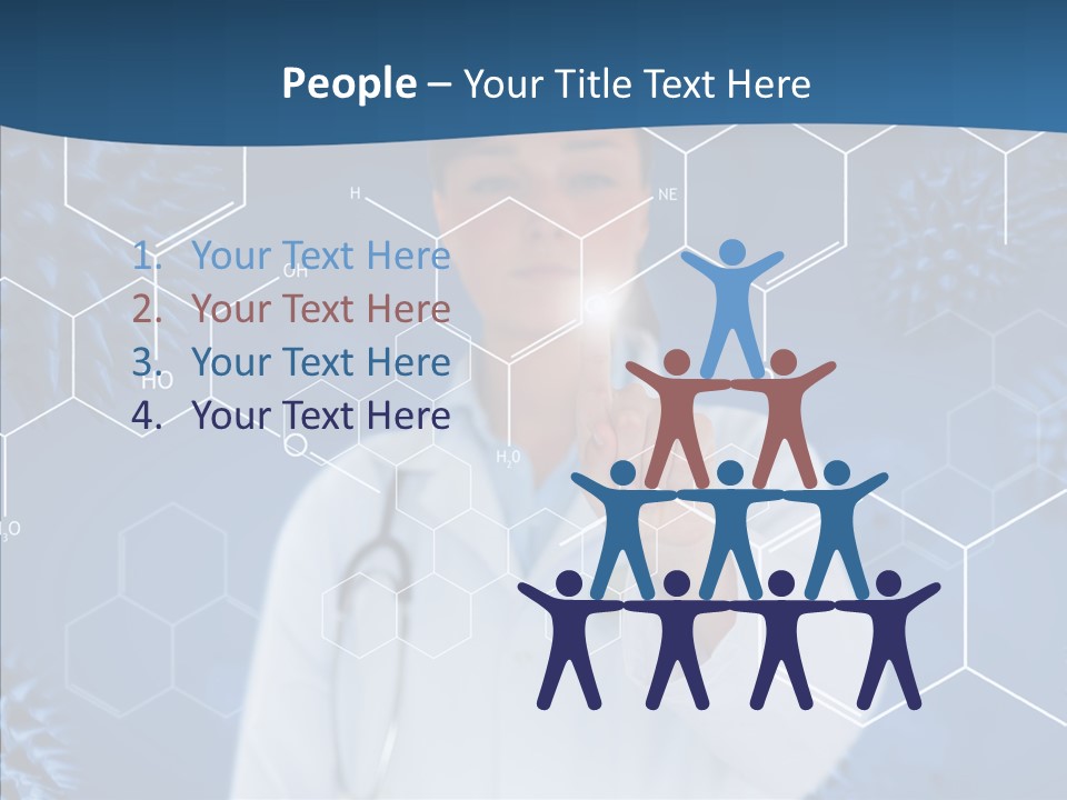 Pressing Blue Background Graphic PowerPoint Template