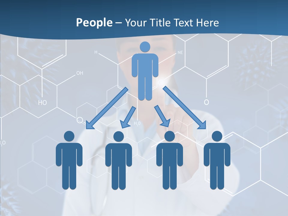 Pressing Blue Background Graphic PowerPoint Template