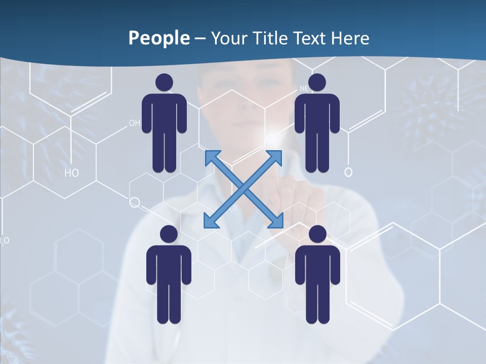 Pressing Blue Background Graphic PowerPoint Template