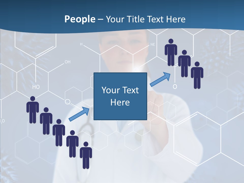 Pressing Blue Background Graphic PowerPoint Template