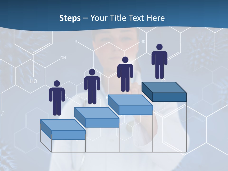 Pressing Blue Background Graphic PowerPoint Template