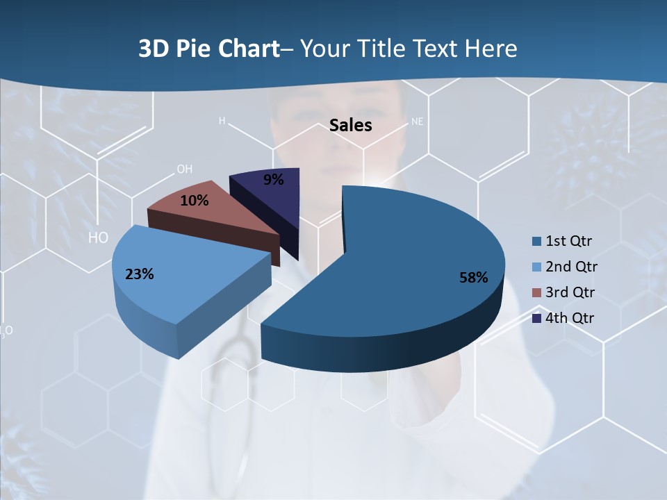 Pressing Blue Background Graphic PowerPoint Template