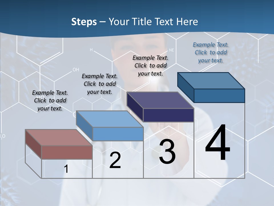 Pressing Blue Background Graphic PowerPoint Template