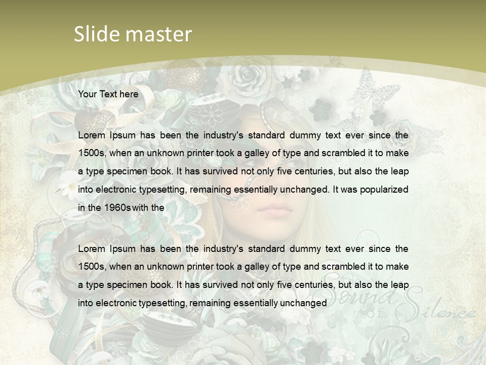 Textured Grungy Lacy PowerPoint Template