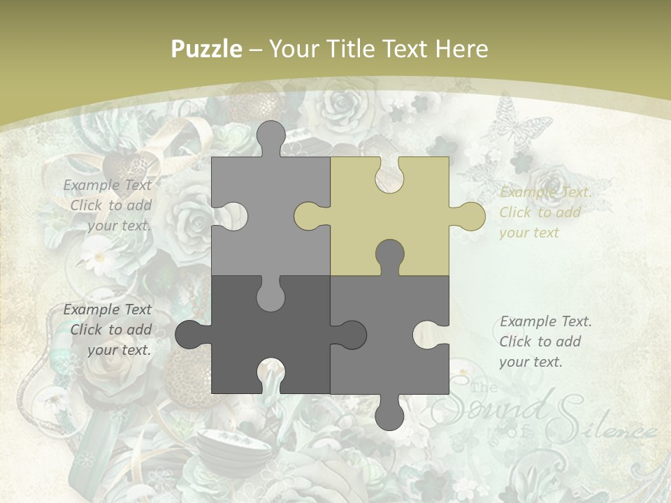 Textured Grungy Lacy PowerPoint Template