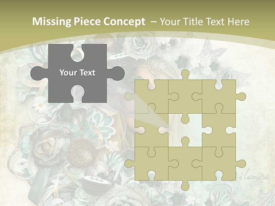 Textured Grungy Lacy PowerPoint Template