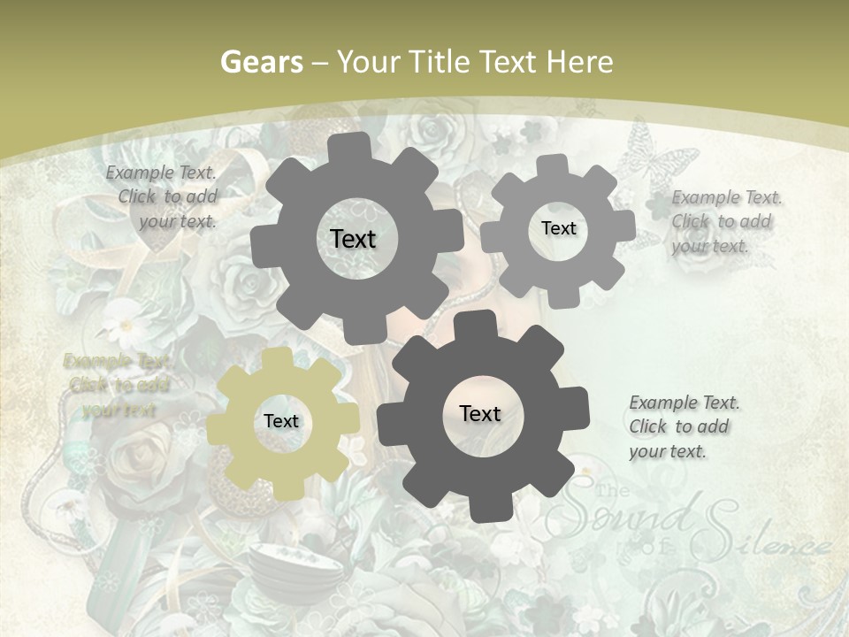 Textured Grungy Lacy PowerPoint Template