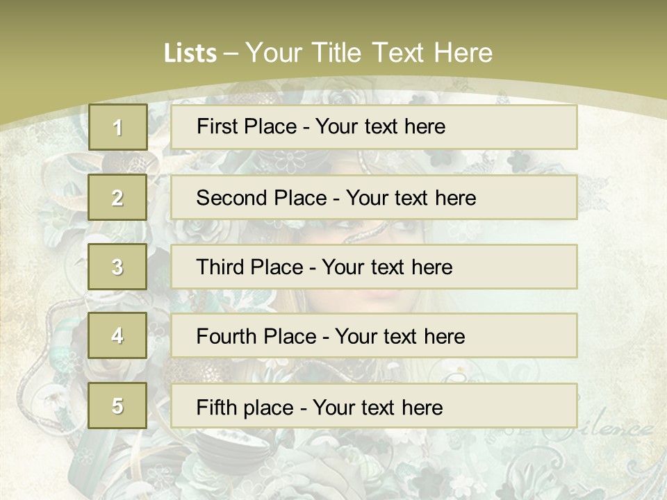 Textured Grungy Lacy PowerPoint Template
