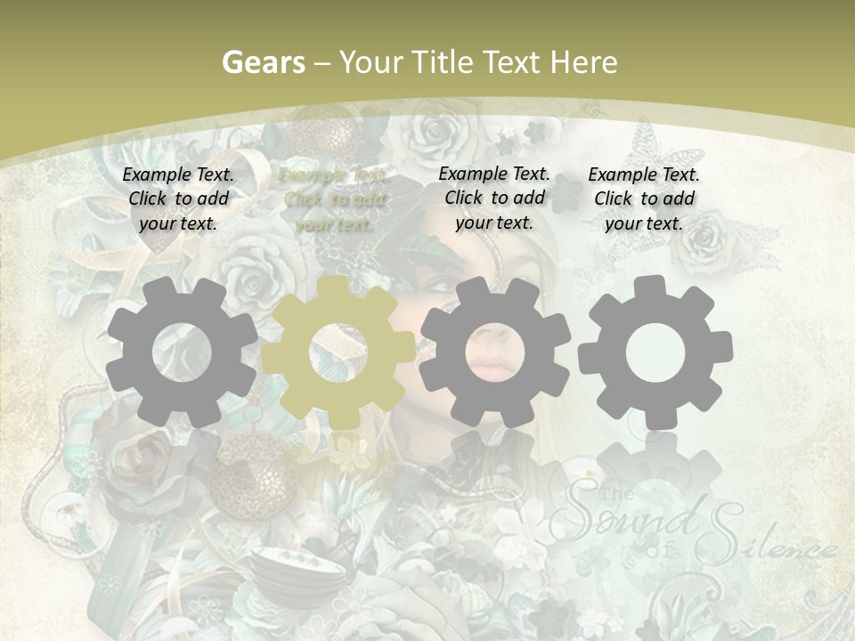 Textured Grungy Lacy PowerPoint Template